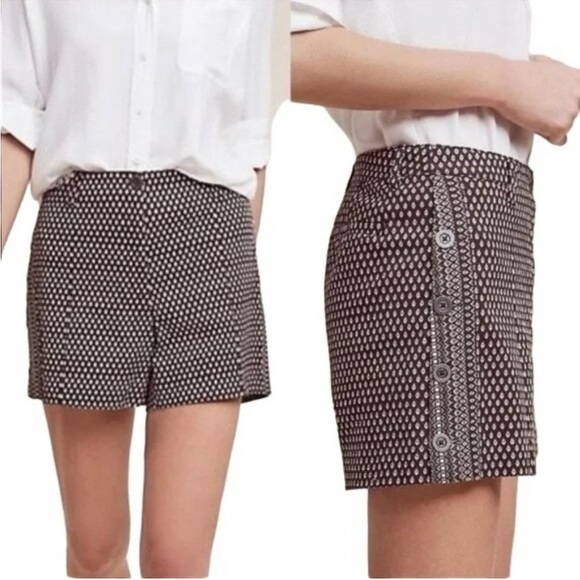 Anthropologie Cartonnier Button Side Shorts 6 - Picture 1 of 7